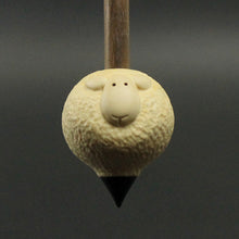 Load image into Gallery viewer, Sheep support spindle in holly and walnut