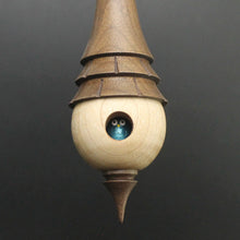 Load image into Gallery viewer, Birdhouse spindle in curly maple and walnut
