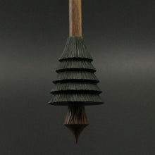 Load image into Gallery viewer, Pine tree spindle in hand dyed walnut and walnut