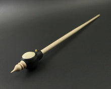 Load image into Gallery viewer, Penguin bead spindle in frogwood, holly, and curly maple