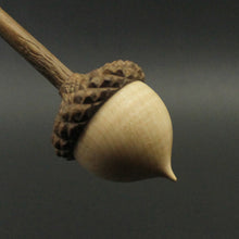 Load image into Gallery viewer, Acorn support spindle in curly maple and walnut