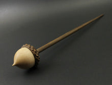 Load image into Gallery viewer, Acorn support spindle in curly maple and walnut
