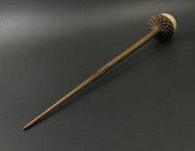 Load image into Gallery viewer, Acorn support spindle in curly maple and walnut