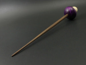 Mushroom support spindle in hand dyed mappa burl, holly, and walnut (<font color="red"<b>RESERVED</b></font> for Theelbatron)