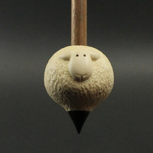 Load image into Gallery viewer, Sheep support spindle in holly and walnut