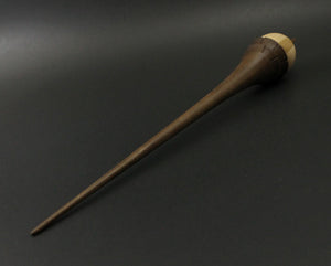 Birdhouse spindle in curly maple and walnut