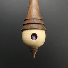 Load image into Gallery viewer, Birdhouse spindle in curly maple and walnut