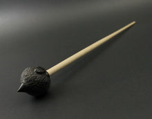 Load image into Gallery viewer, Sheep support spindle in African blackwood and curly maple