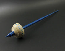 Load image into Gallery viewer, Tibetan style spindle in holly and hand dyed curly maple