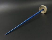 Load image into Gallery viewer, Tibetan style spindle in holly and hand dyed curly maple