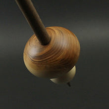 Load image into Gallery viewer, Mushroom support spindle in yew, holly, and walnut