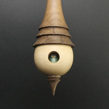 Load image into Gallery viewer, Birdhouse spindle in curly maple and walnut