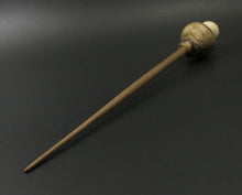 Load image into Gallery viewer, Mushroom support spindle in spalted hackberry, holly, and walnut