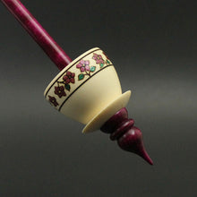 Load image into Gallery viewer, Teacup spindle in holly and hand dyed curly maple