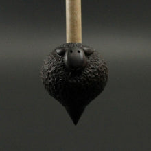 Load image into Gallery viewer, Sheep support spindle in African blackwood and curly maple
