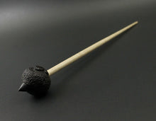 Load image into Gallery viewer, Sheep support spindle in African blackwood and curly maple