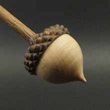 Load image into Gallery viewer, Acorn support spindle in curly maple and walnut
