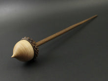 Load image into Gallery viewer, Acorn support spindle in curly maple and walnut