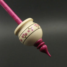 Load image into Gallery viewer, Cauldron spindle in holly and hand dyed curly maple