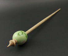 Load image into Gallery viewer, Egg bead spindle in maple and curly maple