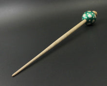 Load image into Gallery viewer, Egg bead spindle in maple and curly maple