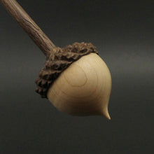 Load image into Gallery viewer, Acorn support spindle in curly maple and walnut