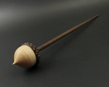 Load image into Gallery viewer, Acorn support spindle in curly maple and walnut