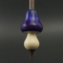 Load image into Gallery viewer, Mushroom support spindle in hand dyed birdseye maple, holly, and walnut