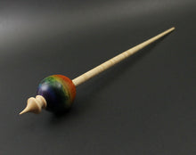 Load image into Gallery viewer, Egg bead spindle in hand dyed birdseye maple and curly maple