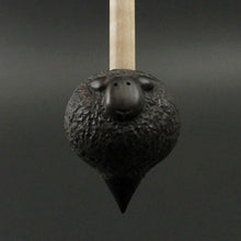 Load image into Gallery viewer, Sheep support spindle in African blackwood and curly maple
