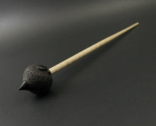 Load image into Gallery viewer, Sheep support spindle in African blackwood and curly maple
