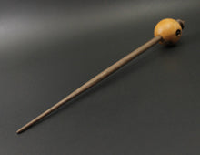 Load image into Gallery viewer, Egg bead spindle in yew and walnut