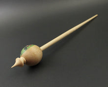 Load image into Gallery viewer, Egg bead spindle in maple and curly maple