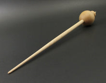 Load image into Gallery viewer, Egg bead spindle in maple and curly maple