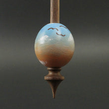 Load image into Gallery viewer, Egg bead spindle in maple and walnut