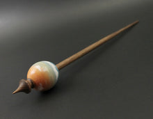 Load image into Gallery viewer, Egg bead spindle in maple and walnut