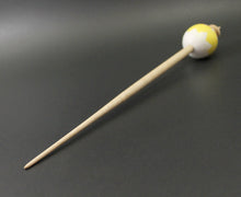 Load image into Gallery viewer, Egg bead spindle in maple and curly maple