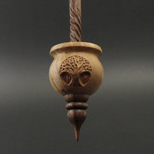 Load image into Gallery viewer, Cauldron spindle in maple burl and walnut