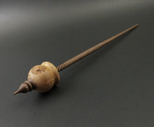 Load image into Gallery viewer, Cauldron spindle in maple burl and walnut