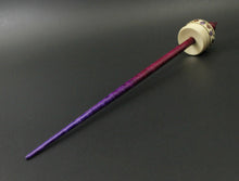 Load image into Gallery viewer, Cauldron spindle in holly and hand dyed curly maple