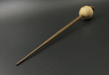 Load image into Gallery viewer, Egg bead spindle in mappa burl and walnut