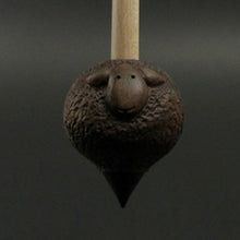 Load image into Gallery viewer, Sheep support spindle in walnut and curly maple