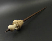 Load image into Gallery viewer, Mushroom support spindle in mappa burl, holly, and walnut