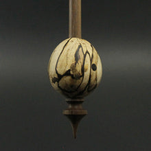 Load image into Gallery viewer, Egg bead spindle in spalted hackberry and walnut