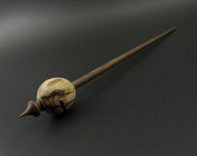 Load image into Gallery viewer, Egg bead spindle in spalted hackberry and walnut
