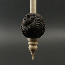 Load image into Gallery viewer, Hedgehog bead spindle in walnut and curly maple