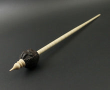 Load image into Gallery viewer, Hedgehog bead spindle in walnut and curly maple