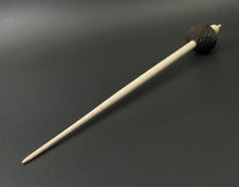 Load image into Gallery viewer, Hedgehog bead spindle in walnut and curly maple