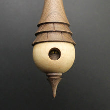 Load image into Gallery viewer, Birdhouse spindle in curly maple and walnut
