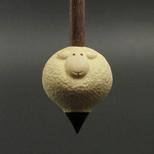 Load image into Gallery viewer, Sheep support spindle in holly and walnut